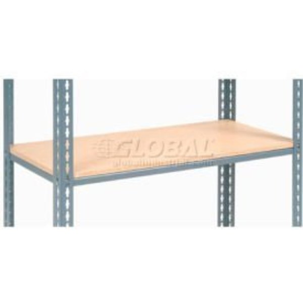 Global Equipment Additional Shelf Level Boltless Wood Deck 36"W x 18"D - Gray 254460